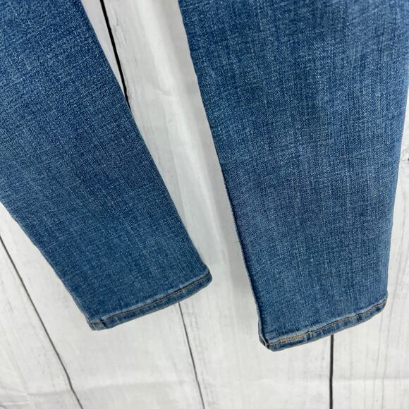 Levi's 721 High Rise Skinny Jeans Womens Size 27x31 Distressed Medium Wash - Picture 5 of 12